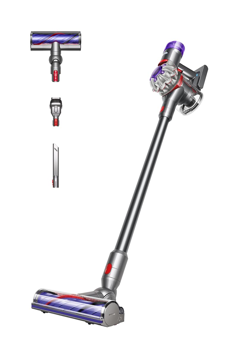 Dyson V8™ Advanced Cordless Stick Vacuum Cleaner, Powerful Suction, Lightweight, Silver/Nickel